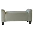 Soft Angle Upholstered Microsuede Bench- Mint Green