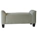 Soft Angle Upholstered Microsuede Bench- Mint Green