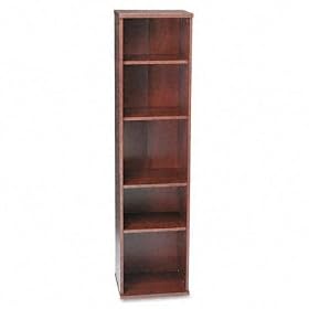 Dark Cherry-Finish 5-Shelf Bookcase by Global Industrial