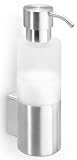 Architect Wall Mounted Soap Dispenser - Stainless Steel and Glass (Silver/Frost) (7.5"H x 2.25"W x 2.25"D)