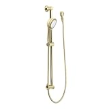 Moen 3867P Four Function Massaging Handshower with Slide Bar, Polished Brass