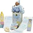 Cherished Memories Baby BOY Time Capsule, Teddy Bear and Baby Bath Gift Basket