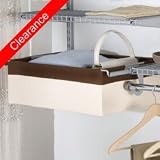 Rubbermaid 3F09 Configurations Natural Canvas Medium Sliding Basket, White