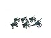 Civil War Cannon 6 Piece Set: Union Blue Plastic Artillery for 54mm (1:32) Plastic Ar...
