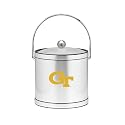 NCAA Georgia Tech Yellow Jackets Brushed Chrome Mylar Ice Bucket with Acrylic Cover, 3-Quart
