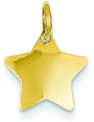 14K Yellow Gold Star Charm Celestial Jewelry Pendant