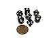 7 Piece Mini Polyhedral Set - Black w/White
