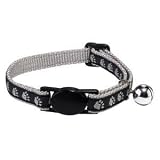 Casual Kitty Black Two-Tone Pawprint Cat Collar