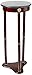 Coaster Green Round Marble Top Plant Stand in Cherry