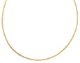 14k Yellow Gold Round 2mm Italian Flexible Omega Chain Necklace, 18"