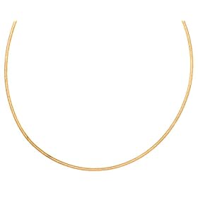 14k Yellow Gold Round 2mm Italian Flexible Omega Chain Necklace, 18 by