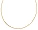14k Yellow Gold Round 2mm Italian Flexible Omega Chain Necklace, 18"