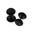 Surgical Steel Fake Plugs with Anodized Black - 2g/6.0mm - Sold as a Pair
