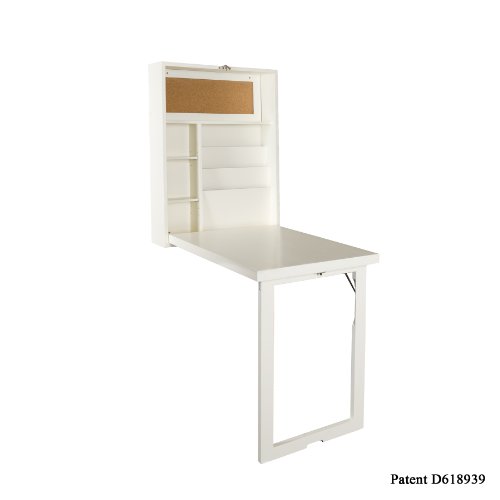 Southern Enterprises Fold-out Convertible Desk, Winter White