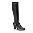 Womens Retro Boots 3 1/4 Inch Sexy Black Poly Stretch Go Go Boot Hippie Costume Accessory