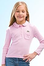 Girl's Long Sleeve 1X1 Rib Rounded Collar Polo