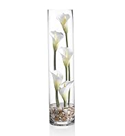 Lillies in Cylinder Vase