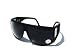 Super Dark Lens Black WRAP-AROUND Sunglasses with Blinders on the Side / New Wave Hip Hop Vintage Retro 80's Mens Sideview