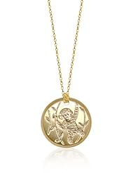 Alex Woo "Chimpanzee" Disc Pendant Necklace