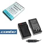 Combo Set Premium Np-20, Np20 Replacement Lithium-ion Battery + Home Battery Charger with Car Adapter for Casio Digital Camera & Camcorder