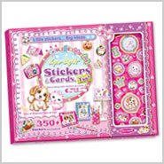 BEST SELLER - Girls Boutique Sticker and Card BOOK, over 300 Stickers. Cute set for Girl's all ages