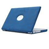 UNIEA U-Suit Leather Finish Case for 15 MacBook Pro, Marble Blue