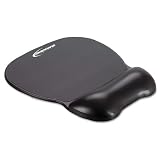 Gel Mouse Pad with Wrist Rest, Nonskid Base, 8-1/4 x 9-5/8, Black