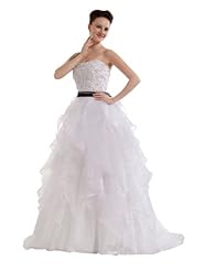 Strapless Organza/Satin   Ball Gown Wedding Dress 