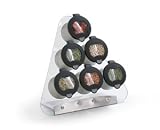 Lipper International 6-Canister See and Store on Triangular Stand, Stainless Steel