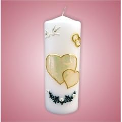 Hochzeitskerze Herzen 200x70 mm