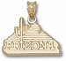 Arizona Wildcats "Arizona Cactus Logo" 1/2" Pendant - 14KT Gold Jewelry