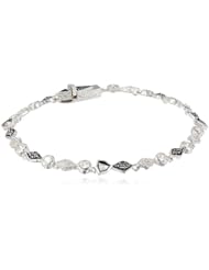 Judith Jack "Frosted Glaze" Sterling Silver Cubic-Zirconia Crystal Line Bracelet, 7.5"