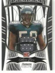 2009 Bowman Sterling #163 Aaron Curry - Seattle Seahawks (Rookie Card - Piece of Authentic Jersey - Serial #d to 749) (Football Cards)