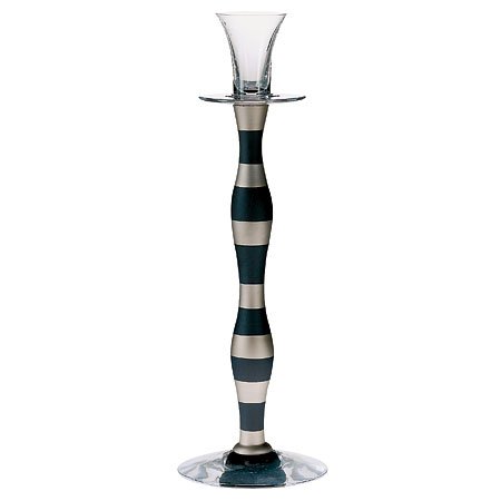 Orrefors Celeste Stripe Glass Candle Holder