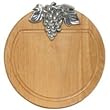Wood Grape Cheese Cutting Board 11' D