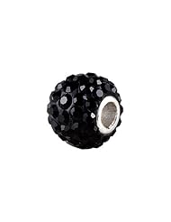 SilveRado(tm) BM001-0 Bling Razzle Dazzle Black Bead / Charm