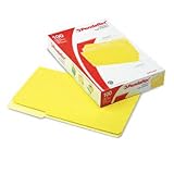 31Jdwt4JfRL. SL160  Pendaflex 435013YEL   Interior File Folders, 1/3 Cut Top Tab, Legal, Yellow, 100/Box