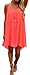 Women's Summer Spaghetti Strap Beach Dress Hollow Out Chiffon Short Mini Dresses