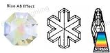 Swarovski Strass Aurora Snowflake with Laser Logo Etched 20mm # 8811-20