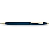Cross Classic Century Satin Blue Ball Pen with 24kt Appointments