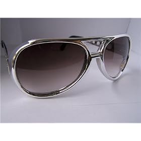 Click here to buy Elvis Kill Bill Sunglasses Silver Frame Smoke Lens 100 % UV Protection Brand New.