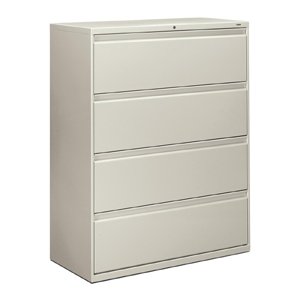 Hon Brigade 800 Series Four-Drawer Lateral File 42W X 19-14D X 53-14H Light Gray