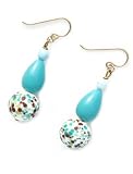 Sarah Meredith Designs Blue Chocolate Speckled Earring