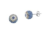 CleverEve's Sterling Silver Crystal Evil Eye Ball Earring