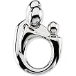 Sterling Silver Mother and Child Family Pendant by Janel Russell
