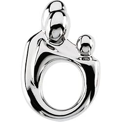 Sterling Silver Mother and Child Family Pendant by Janel Russell