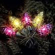 Set of 20 Tuscan Winery Green and Purple Grape Christmas Lights - Green Wire