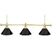Trademark Premium 60 Inch 3 Shade Billiard Lamp Black and Gold, Black Trademark Premium 60 Inch 3 Shade Billiard Lamp Black and Gold, Black