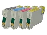 10er Komplettset Druckerpatronen für z.B. Epson Stylus D78 D92 DX4000 DX4050 DX5000 Stylus Office BX 510 600fw ersetzen T0711 T0712 T0713 T0714 mit Chip