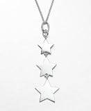 Sterling Silver Three Star Drop Pendant